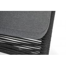  "Ането" стул барный плетеный из роупа, каркас алюминий темно-серый (RAL7024) муар, роуп темно-серый круглый, ткань темно-серая 027, фото 6 