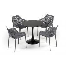  "Беллини" обеденная группа на 4 персоны, цвет темно-серый, фото 1 