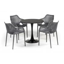  "Беллини" обеденная группа на 4 персоны, цвет темно-серый, фото 2 