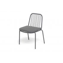  "Кастелло" стул плетеный из роупа, каркас из стали темно-серый (RAL7024) муар, ткань темно-серая 027, фото 1 