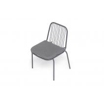  "Кастелло" стул плетеный из роупа, каркас из стали темно-серый (RAL7024) муар, ткань темно-серая 027, фото 4 
