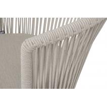  "Люксембург" стул плетеный из роупа, каркас из стали (RAL1013) муар, роуп бежевый круглый, ткань бежевая 15052, фото 7 