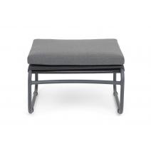  "Ането" пуф плетеный из роупа, каркас алюминий темно-серый (RAL7024) муар, роуп темно-серый круглый, фото 2 