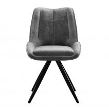  Стул DikLine 504 поворотный BL13 серый, ножки черные, фото 4 