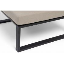  "Тулон" угловой модуль, каркас алюминий, HPL "дуб", черный муар, ткань бежевая 15052, фото 8 