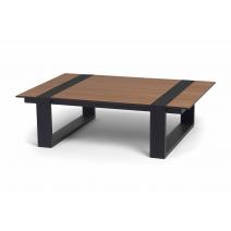  "Тулон" журнальный стол 120х85, H35 см из HPL, цвет "дуб", каркас черный (RAL9005) муар, фото 2 