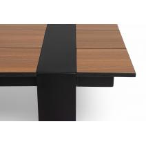  "Тулон" журнальный стол 120х85, H35 см из HPL, цвет "дуб", каркас черный (RAL9005) муар, фото 3 