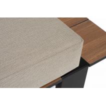  "Тулон" левый модуль, каркас алюминий, HPL "дуб", черный муар, ткань бежевая 15052, фото 6 