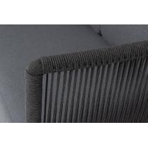  "Верона" правый-угол модуль плетеный из роупа, каркас алюминий темно-серый (RAL7024) муар, роуп темно-серый круглый, ткань темно-серая 027, L220х89, фото 6 