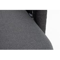  "Верона" левый модуль плетеный из роупа, каркас алюминий темно-серый (RAL7024) муар, роуп темно-серый круглый, ткань темно-серая 027, L131х89, фото 7 