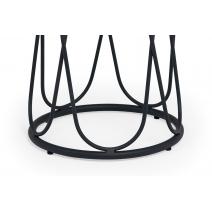  "Перу" журнальный стол из HPL круглый Ø40 H55, каркас из алюминия темно-серый (RAL 7024) муар, цвет столешницы "дуб", фото 3 