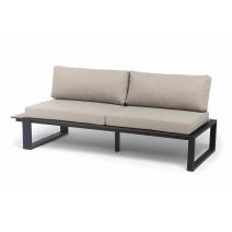  "Тулон" правый модуль, каркас алюминий, HPL "дуб", черный муар, ткань бежевая 15052, фото 4 