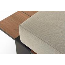  "Тулон" правый модуль, каркас алюминий, HPL "дуб", черный муар, ткань бежевая 15052, фото 6 