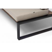  "Тулон" правый модуль, каркас алюминий, HPL "дуб", черный муар, ткань бежевая 15052, фото 7 