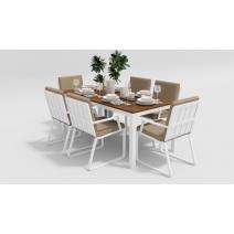  Белла 180 бежевая, алюминий / тик, фото 1 