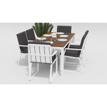  Белла 180 белый, алюминий / тик, фото 4 