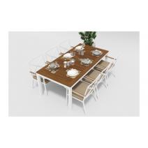  Белла 200 белый, алюминий / тик, фото 6 