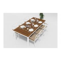  Белла 220 белый, алюминий / тик, фото 6 