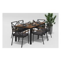  Белла 180 антрацит, алюминий / тик, фото 1 