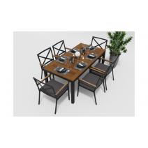  Белла 180 антрацит, алюминий / тик, фото 2 