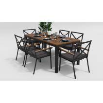  Белла 180 антрацит, алюминий / тик, фото 3 