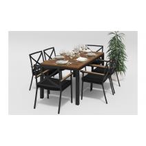  Белла 180 черная, алюминий / тик, фото 3 