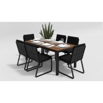  Белла 180 черная, алюминий / тик, фото 1 