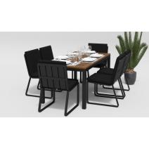  Белла 180 черная, алюминий / тик, фото 3 