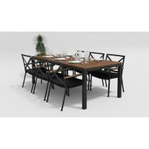  Белла 220 черная, алюминий / тик, фото 1 