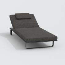  Шезлонг КОСТА С на колесах, каркас карбон, матрас маренго (с подушкой), фото 9 