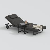  Шезлонг КОСТА С на колесах, каркас карбон, матрас маренго (с подушкой), фото 8 