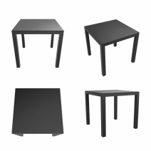  Стол обеденный КАНА алюминий, стекло 80x80 см (4 ножки), фото 4 