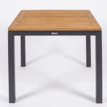  Стол обеденный ТЕЛЛА алюминий, тик 80x80 см (4 ножки), фото 2 