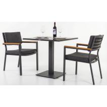  Стол обеденный КАНА алюминий, стекло 80x80 см (1 ножка), фото 5 