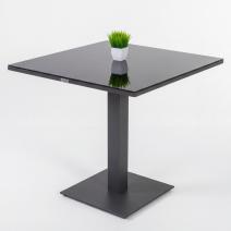  Стол обеденный КАНА алюминий, стекло 80x80 см (1 ножка), фото 1 