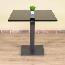  Стол обеденный КАНА алюминий, стекло 80x80 см (1 ножка), фото 3 