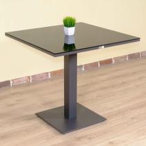  Стол обеденный КАНА алюминий, стекло 80x80 см (1 ножка), фото 4 