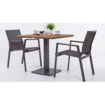  Стол обеденный МИРРА алюминий, поливуд 80х80 см (1 ножка), фото 6 