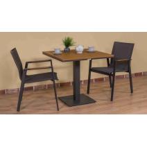  Стол обеденный МИРРА алюминий, поливуд 80х80 см (1 ножка), фото 10 