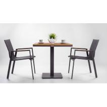  Стол обеденный МИРРА алюминий, поливуд 80х80 см (1 ножка), фото 7 