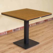  Стол обеденный МИРРА алюминий, поливуд 80х80 см (1 ножка), фото 3 