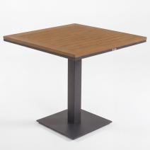  Стол обеденный МИРРА алюминий, поливуд 80х80 см (1 ножка), фото 1 
