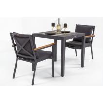  Стол обеденный ДОЛЛА алюминий 80х80 см (4 ножки), фото 3 