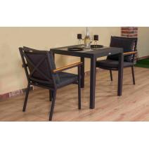  Стол обеденный ДОЛЛА алюминий 80х80 см (4 ножки), фото 8 