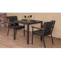  Стол обеденный ДОЛЛА алюминий 80х80 см (4 ножки), фото 9 