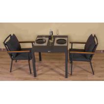  Стол обеденный ДОЛЛА алюминий 80х80 см (4 ножки), фото 10 