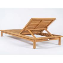  Шезлонг САПОРИ тик, светло-серый матрас, подушка, фото 4 