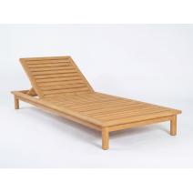  Шезлонг САПОРИ тик, светло-серый матрас, подушка, фото 3 