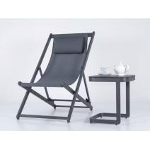  Стул-шезлонг САНТОНИ складной, серый, фото 4 