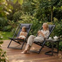  Стул-шезлонг САНТОНИ складной, серый, фото 7 